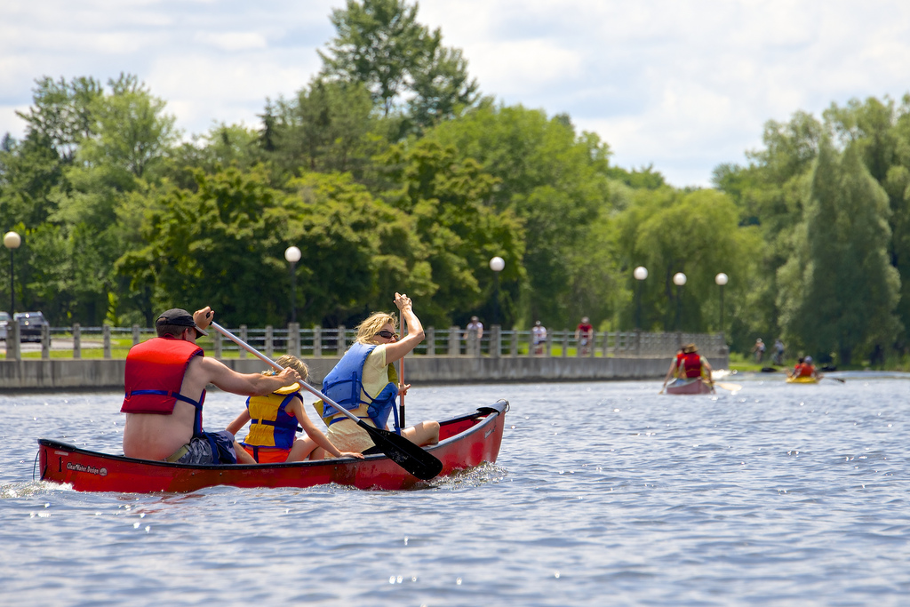 family boating