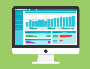 graph stats on a computer monitor